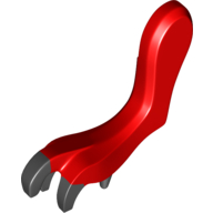 Creature Body Part, Dragon Arm, Left with Black Claws Pattern Red