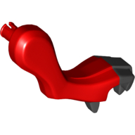 Creature Body Part, Dragon Arm, Right with Black Claws Pattern in Red