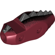 Creature Body Part, Dragon Torso with Black Dorsal Scales Pattern in Dark Red