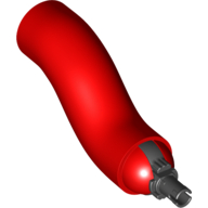 Creature Body Part, Dragon Neck, S-Curve with Black Moveable Ball Joint Pin in Rot