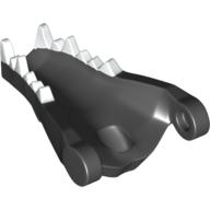 Creature Body Part, Dragon Head Lower Jaw with White Teeth Print in Black