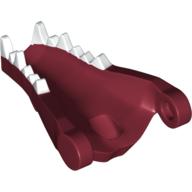 Creature Body Part, Dragon Head Lower Jaw with White Teeth Print Dunkelrot