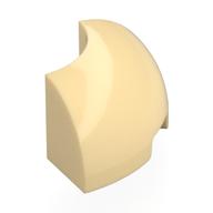 Brick Round Corner 2 × 2 × 1 Tan
