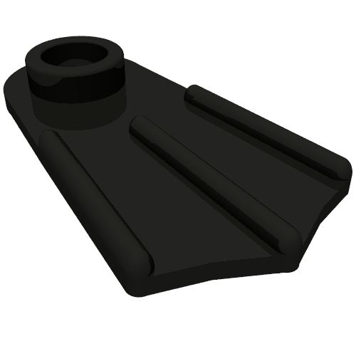 Minifig Footwear Flipper [Thin] Schwarz