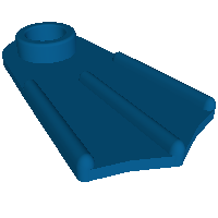 Minifig Footwear Flipper [Thin] Blau
