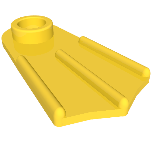 Minifig Footwear Flipper [Thin] Yellow