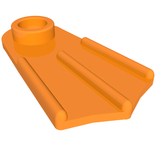 Minifig Footwear Flipper [Thin] Orange