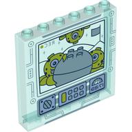 Panel 1 × 6 × 5 with Screen with Aliens, Buttons print Trans-Light Blue