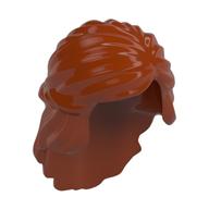 Hair Mid-Length with Braid around Sides Dark Orange