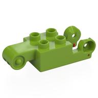 Duplo Brick 2 × 4 with 4 Studs and Hinge Male and Female Limette
