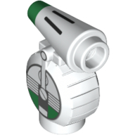 Droid D-O with Green Markings, Black Eyes print White