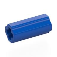 Technic Axle Connector Smooth [with x Hole + Orientation] Blau