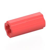 Technic Axle Connector Smooth [with x Hole + Orientation] Coral