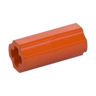 Technic Axle Connector Smooth [with x Hole + Orientation] Rotorange