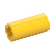 Technic Axle Connector Smooth [with x Hole + Orientation] Gelb