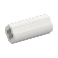 Technic Axle Connector Smooth [with x Hole + Orientation] White