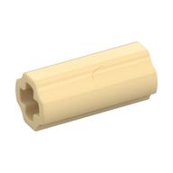Technic Axle Connector Smooth [with x Hole + Orientation] Tan