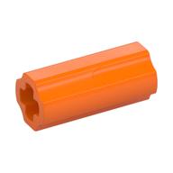 Technic Axle Connector Smooth [with x Hole + Orientation] Orange