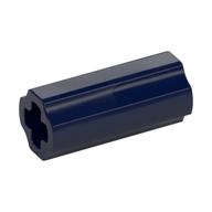 Technic Axle Connector Smooth [with x Hole + Orientation] Dunkelblau
