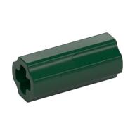 Technic Axle Connector Smooth [with x Hole + Orientation] Dunkelgrün