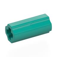 Technic Axle Connector Smooth [with x Hole + Orientation] Dunkeltürkis