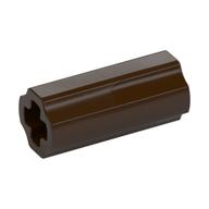 Technic Axle Connector Smooth [with x Hole + Orientation] Dark Brown