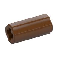 Technic Axle Connector Smooth [with x Hole + Orientation] Rotbraun