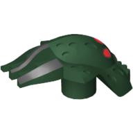 Minifig Head Special, Barraki Ehlek Dark Green
