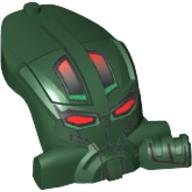 Minifig Head Special, Toa Mahri Kongu Dunkelgrün