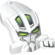Minifig Head Special, Toa Mahri Matoro Weiß