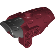 Large Figure Limb Cover / Back Plate (Hydruka) with Marbled Black Pattern Dark Red