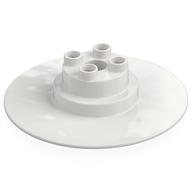 Duplo Brick Round 2 × 2 Studs, Thin Disc White