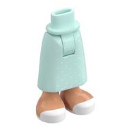 Minidoll Hips and Skirt with Nougat Exposed Ankles, White Dots, Shoes print Hellaqua