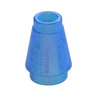 Cone 1 × 1 [Top Groove] Opal Trans-Dark Blue