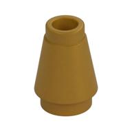 Kegel 1 × 1 [oben Rille] Perlgold