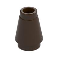 Kegel 1 × 1 [oben Rille] Dunkelbraun