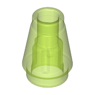 Cone 1 × 1 [Top Groove] Trans-Bright Green