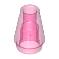 Cone 1 × 1 [Top Groove] Trans-Dark Pink
