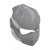 Helmet, Ninja with Wraps White Pattern Hellblaugrau
