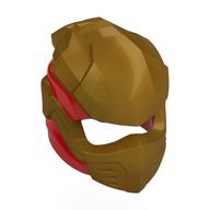 Helmet, Ninja with Wraps Red Pattern in 