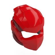 Helmet, Ninja with Wraps Dark Red Pattern Red