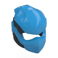 Helmet, Ninja with Wraps Pearl Titanium Pattern Dunkelazur