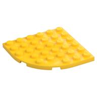 Platte rund Ecke 6 × 6 Gelb
