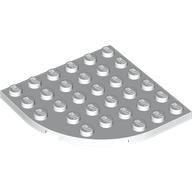 Plate Round Corner 6 × 6 White