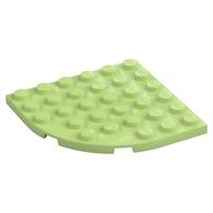 Plate Round Corner 6 × 6 Yellowish Green