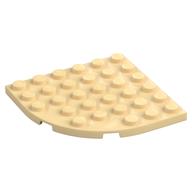 Platte rund Ecke 6 × 6 Beige