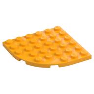 Plate Round Corner 6 × 6 Bright Light Orange