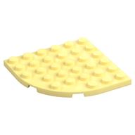 Platte rund Ecke 6 × 6 Leuchtendes Hellgelb
