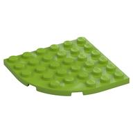 Plate Round Corner 6 × 6 Lime