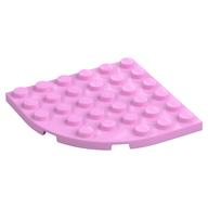 Plate Round Corner 6 × 6 Bright Pink